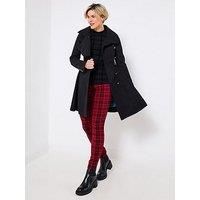 Joe Browns Women's Oversized Collar Black Coat | Size: 14