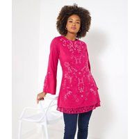 Joe Browns Women's Pink Embroidered Dress | Size: 12