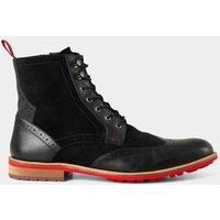 Joe Browns Mens Red Sole And Laced Leather Boots Black