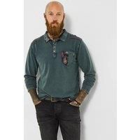 Joe Browns Mens Stylish Contrast Stitch Polo Shirt Blue