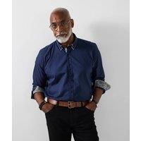 Joe Browns Mens Smart Evening Double Collar Shirt Navy