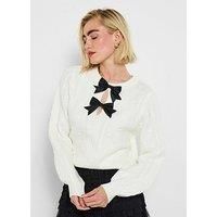 Joe Browns Women's Cable Knit Vintage Jumper in Cream | Size: 8