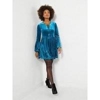 Joe Browns Women's Stretchy Velvet Tunic Top in Blue | Size: 12