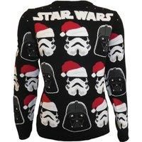 Vader And Trooper Face Knitted Christmas Sweatshirt