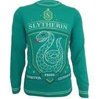 Harry Potter Men's Slytherin Knitted Jumper in Green | Size: 2XL
