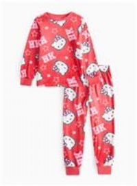 Red Hello Kitty Print Slinky Fleece Pyjamas 5-6 years