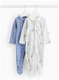 Peter Rabbit Printed Collared Sleepsuits 2 Pack 12-18 months