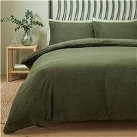 Argos Home Fleece Green Bedding Set - Double