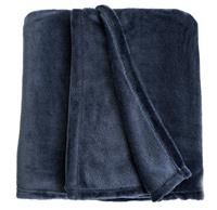 Argos Home Fleece Throw - Navy - 125X150cm