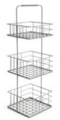 Habitat Freestanding 3 Tier Storage Caddy - Grey