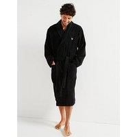 Ps Paul Smith Zebra Towelling Dressing Gown - Black