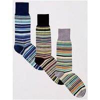 Ps Paul Smith Men'S 3 Pack Classic Striped Socks - Multi
