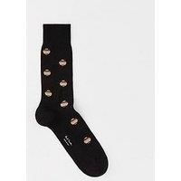 Ps Paul Smith Signature Stripe Polka Dot Crew Socks - Black