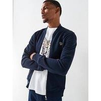 Ps Paul Smith Regular Fit Zebra Zip Sweat Bomber - Navy