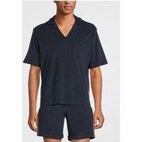 Ps Paul Smith Stripe Short Sleeve Towel Top - Blue