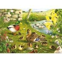 The House of Puzzles - Ducks To Water Jigsaw - Big 500 Piece Jigsaws For Adults, Extra Large Pieces, Artist Illustrated, Scenic Landscape, Deluxe Puzzle Gifts