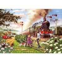 The House of Puzzles - Railway Children Jigsaw - Big 500 Piece Jigsaws For Adults, Extra Large Pieces, Artist Illustrated, Scenic Landscape, Deluxe Puzzle Gifts