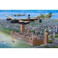 The House of Puzzles - Fly Past Jigsaw - 500 Piece Jigsaws For Adults, Artist Illustrated, Scenic Landscape, Deluxe Puzzle Gifts
