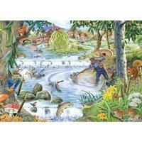 The House of Puzzles - Sparkling Waters Jigsaw - Big 250 Piece Jigsaws For Adults & Kids, Extra Large Pieces, Artist Illustrated, Scenic Landscape, Deluxe Puzzle Gifts