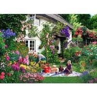 The House of Puzzles - Teddy Bears Picnic Jigsaw - Big 500 Piece Jigsaws For Adults, Extra Large Pieces, Artist Illustrated, Scenic Landscape, Deluxe Puzzle Gifts