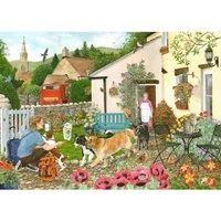The House of Puzzles - Welcoming Committee Jigsaw - Big 500 Piece Jigsaws For Adults, Extra Large Pieces, Artist Illustrated, Scenic Landscape, Deluxe Puzzle Gifts