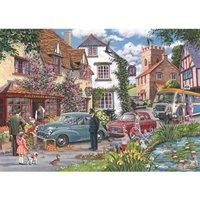 The House of Puzzles - No.25 - Traffic Jam Jigsaw - 1000 Piece Jigsaws For Adults, Artist Illustrated, Scenic Landscape, Deluxe Puzzle Gifts