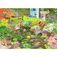 The House of Puzzles - Lily Pond Jigsaw - 1000 Piece Jigsaws For Adults, Artist Illustrated, Scenic Landscape, Deluxe Puzzle Gifts