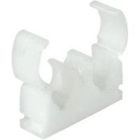 TALON 22MM DOUBLE PIPE CLIPS WHITE QTY50