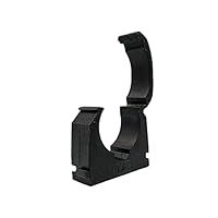 Talon - 28mm Single Hinged Pipe Clip x 20 - Black - 360° Fixing for Pipework - Temperatures Up to 85°C (185°F) - Safe for Use On Plumbing, Gas and Air Conditioning Pipe - UV Stabilized