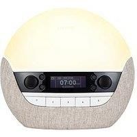 Lumie Bodyclock Luxe 700FM Wake Up to Daylight Table Lamp, Oatmeal