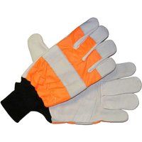 Handy Chainsaw Gloves with One Hand Protection Orange XL