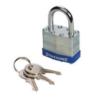 Silverline 590587 Laminated Steel Padlock 64mm