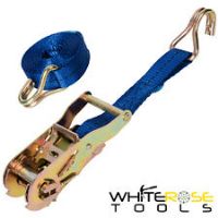 Silverline Ratchet Tie Down Strap Cargo Lash J Hook Heavy Duty Lifting Handling