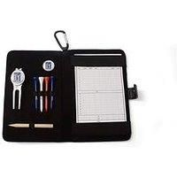 PGA TOUR Real Leather Golf Score Card Holder - Black Button Fasten High Quality