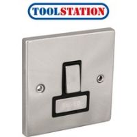 Click Deco Satin Chrome Fused Spur 13A Switched