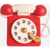 Le Toy Van - Vintage Wooden Toy Phone Role Play Toy | Boys Or Girls Pretend Play Toy Food Playset - For Ages 3+