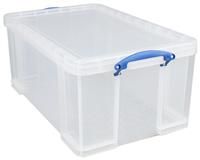Really Useful 64 Litre Storage Box, Clear