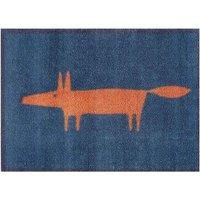 Mr Fox Navy Design Turtle Mat - Scion Living Collection - Super Absorbent indoor barrier mat 60x85cm Multi-Grip back