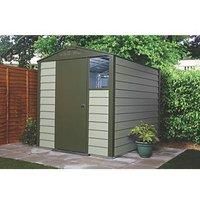 Trimetals Titan 660 6' x 6' (Nominal) Apex Metal Shed Olive / Moorland Green (201RY)