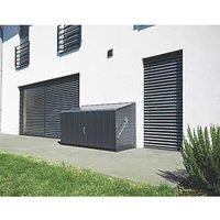 Trimetals Storeguard 6' 6" x 3' (Nominal) Pent Metal Shed with Base Anthracite Grey (486RY)