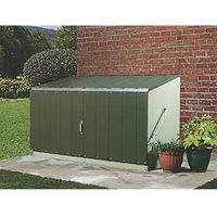 Trimetals Storeguard 6' 6" x 3' (Nominal) Pent Metal Shed with Base Olive / Moorland Green (898RY)