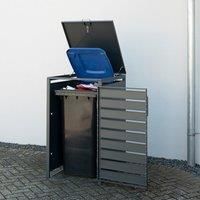Trimetals Single 240L Anthracite Metal Wheelie Bin Store (0.68m x 0.80m)