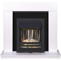 Malmo Fireplace Suite in white with Electric Fire 1000-2000W 43 Inch White
