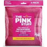The Pink Stuff Pack of 3 Microfibre Pads