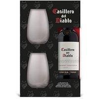Casillero del Diablo Wine & Dartington Stemless Glasses Gift by Blue Tree Gifts