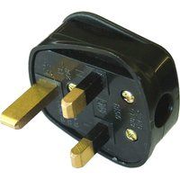 Faithfull Power Plus PLUG13R 13A 230 V Plastic Plug - Black