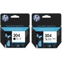 HP Combo 304 Tri-colour & Black Ink Cartridges - Twin Pack