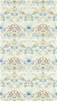 William Morris Design Strawberry Thief Wallpaper Linen Plum Paste The Wall