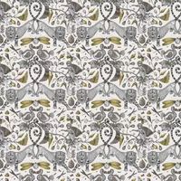 Emma J Shipley Animalia Extinct Wallpaper Gold W0100/02