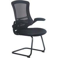 Nautilus Designs Luna Medium Back Cantilever/Visitor Chair Black (560PK)